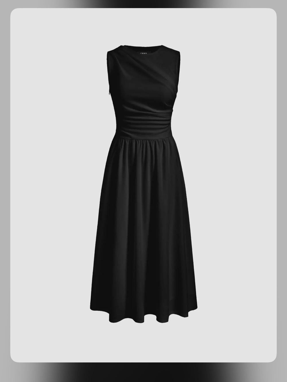 Cider ROUND NECKLINE RUCHED MAXI DRESS s PG7-1 - Picture 2 of 6